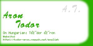 aron todor business card